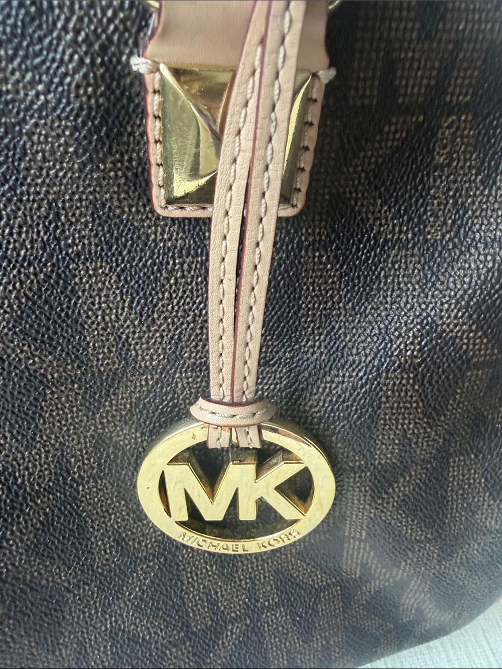Michael Kors Dark Brown Monogram Satchel - Picture 2 of 10